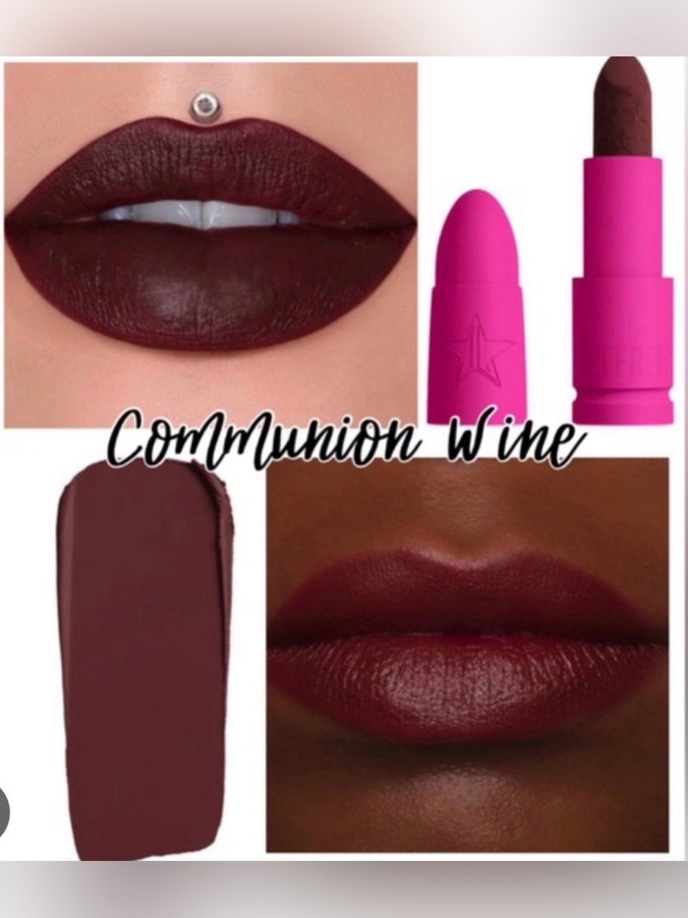 Jeffree Star Communion Wine Deep Burgundy Lipstick